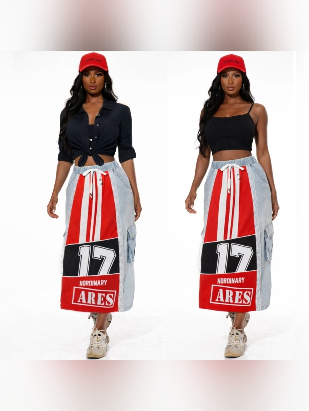 Denim Midi Skirt